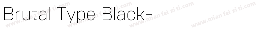 Brutal Type Black字体转换